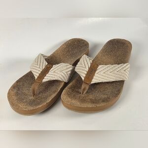 Reef Cream and Brown Sandals